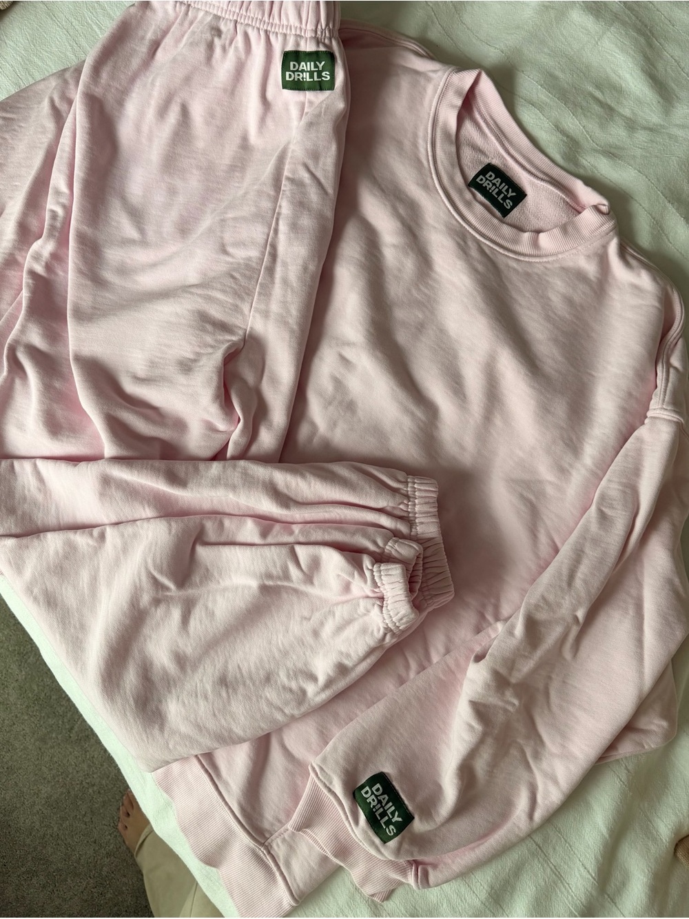 Daily Drills Light Pink Set - Cozy Crew & Joggers